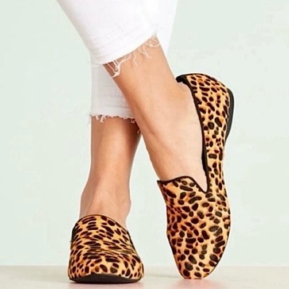 BIRDIES The Starling Fur Lined Cheetah Smoking Loafers 6.5 - Picture 3 of 14